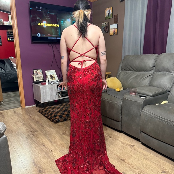 Dark Red Prom Dress - Picture 5 of 5